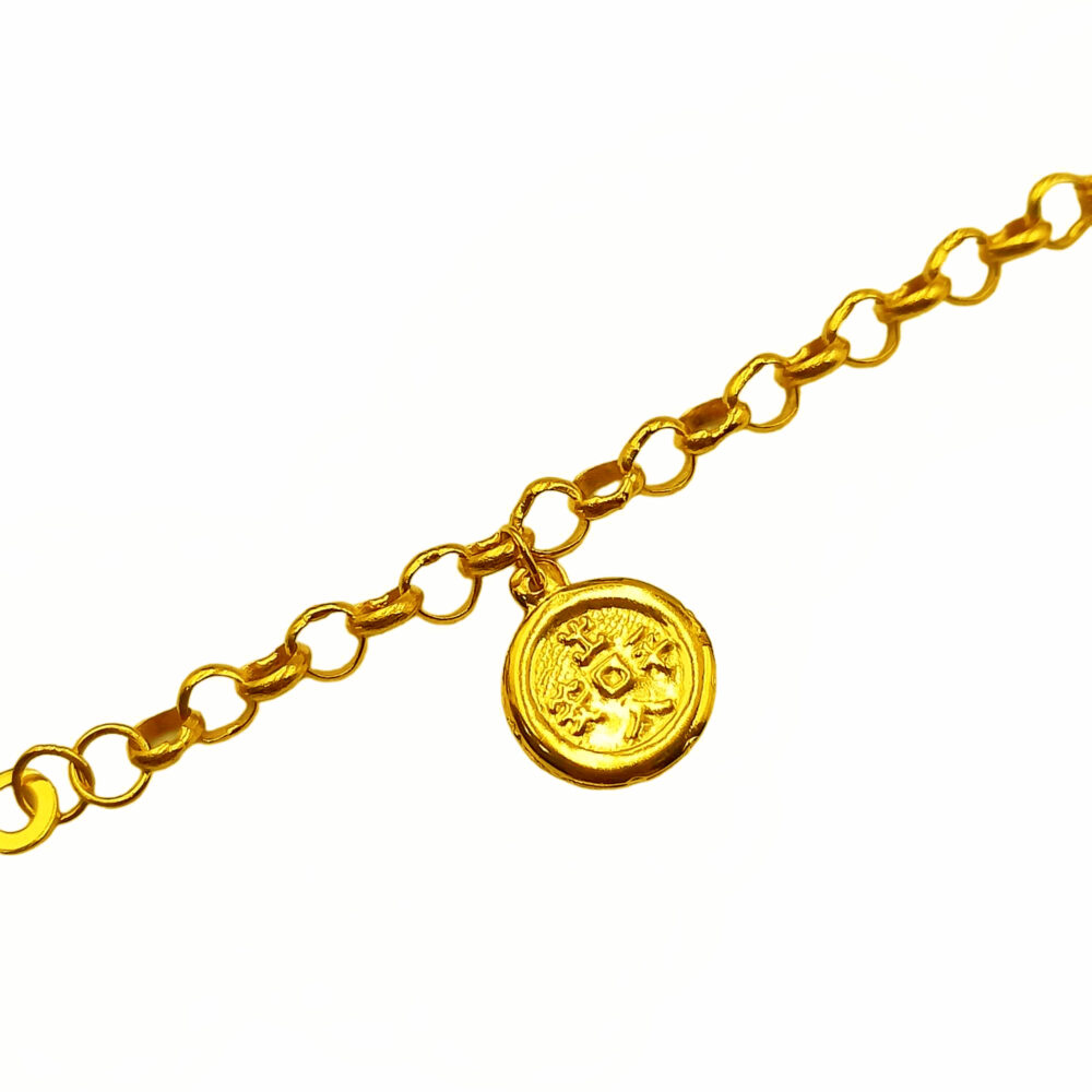 916 Gold Dangling Baby Anklet - Image 2