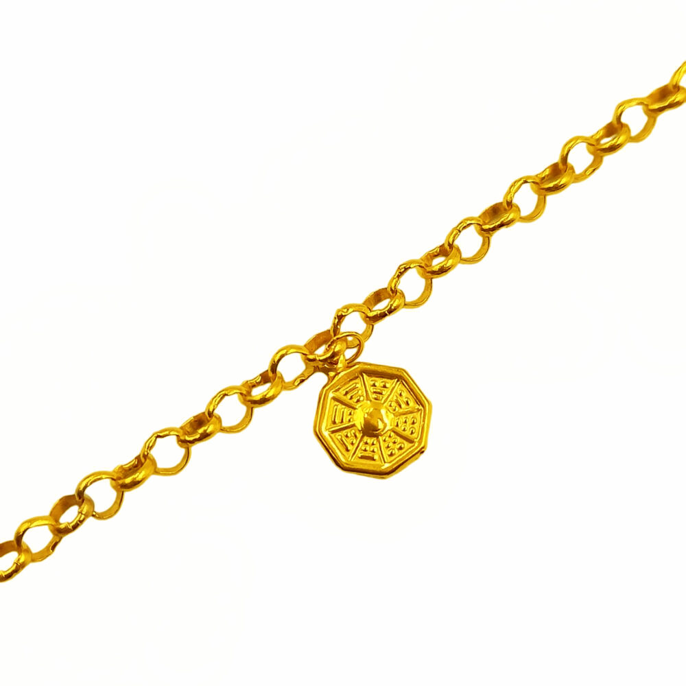 916 Gold Dangling Baby Anklet - Image 4