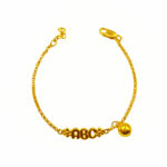 916 Gold Abc Baby Bracelet