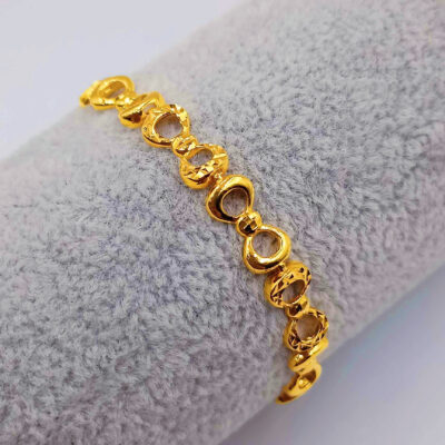 916 Gold Ribbon Tie Bracelet