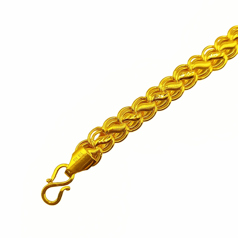 916 Gold Lotus Kids Bracelet - Image 2