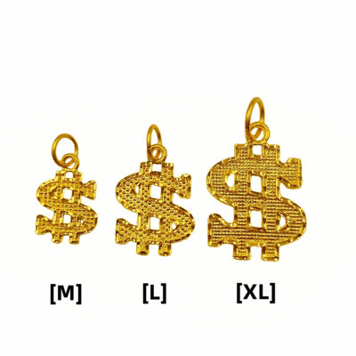 916 Gold Dollar Sign Pendant [ M | L | Xl ]