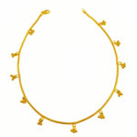 916 Gold Dangling Ball Anklet