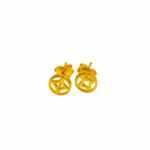 916 Gold Coin Stud Earrings