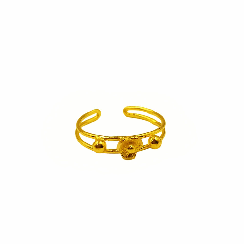 916 Gold Toe Ring ( Adjustable ) - Image 3