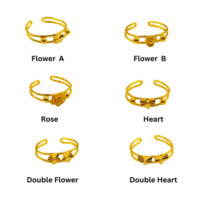 916 Gold Toe Ring ( Adjustable )