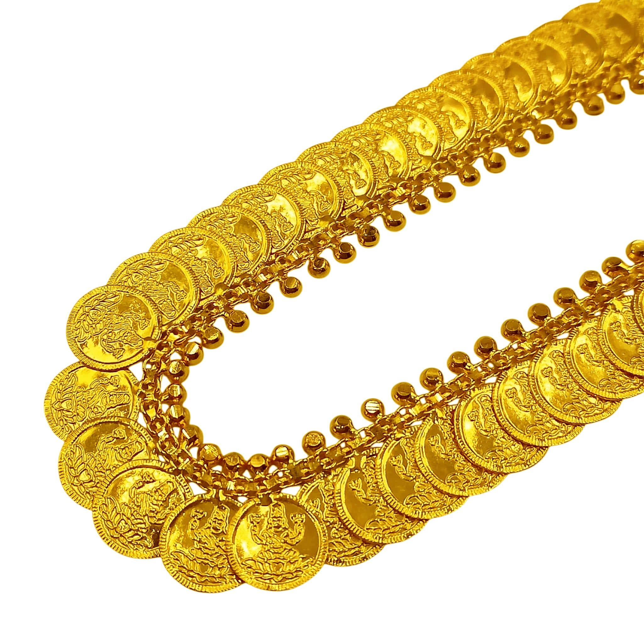 916 Gold Lakshmi Kasu Malai Necklace ( Short ) - Image 2