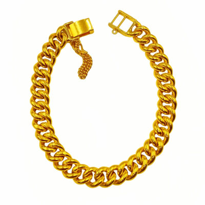916 Gold Fishbone Bracelet (Box Clasp)