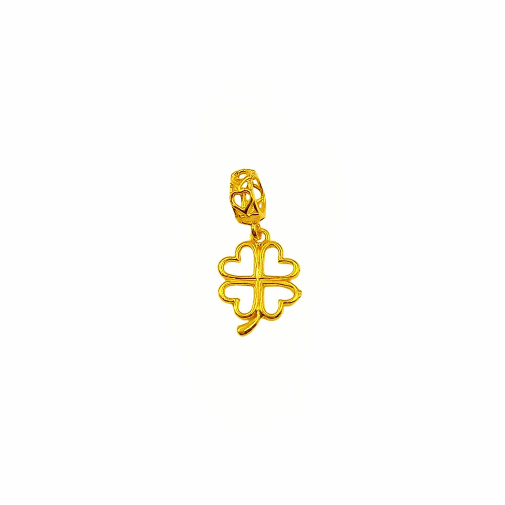 916 Gold Clover Charm