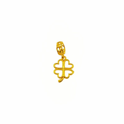 916 Gold Clover Charm