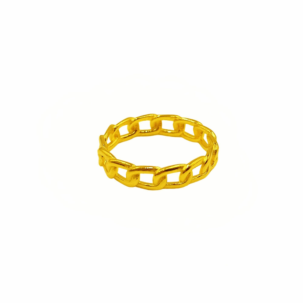 916 Gold Chain Link Ring
