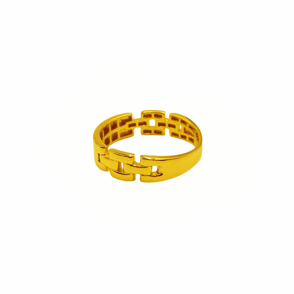 916 Gold Square Link Ring - Image 3
