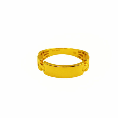 916 Gold Square Link Ring