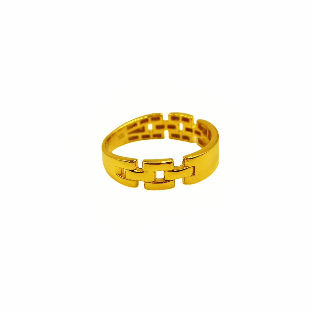 916 Gold Square Link Ring - Image 2