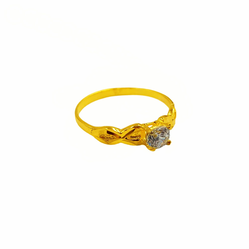 916 Gold Lovely Zirconia Ring