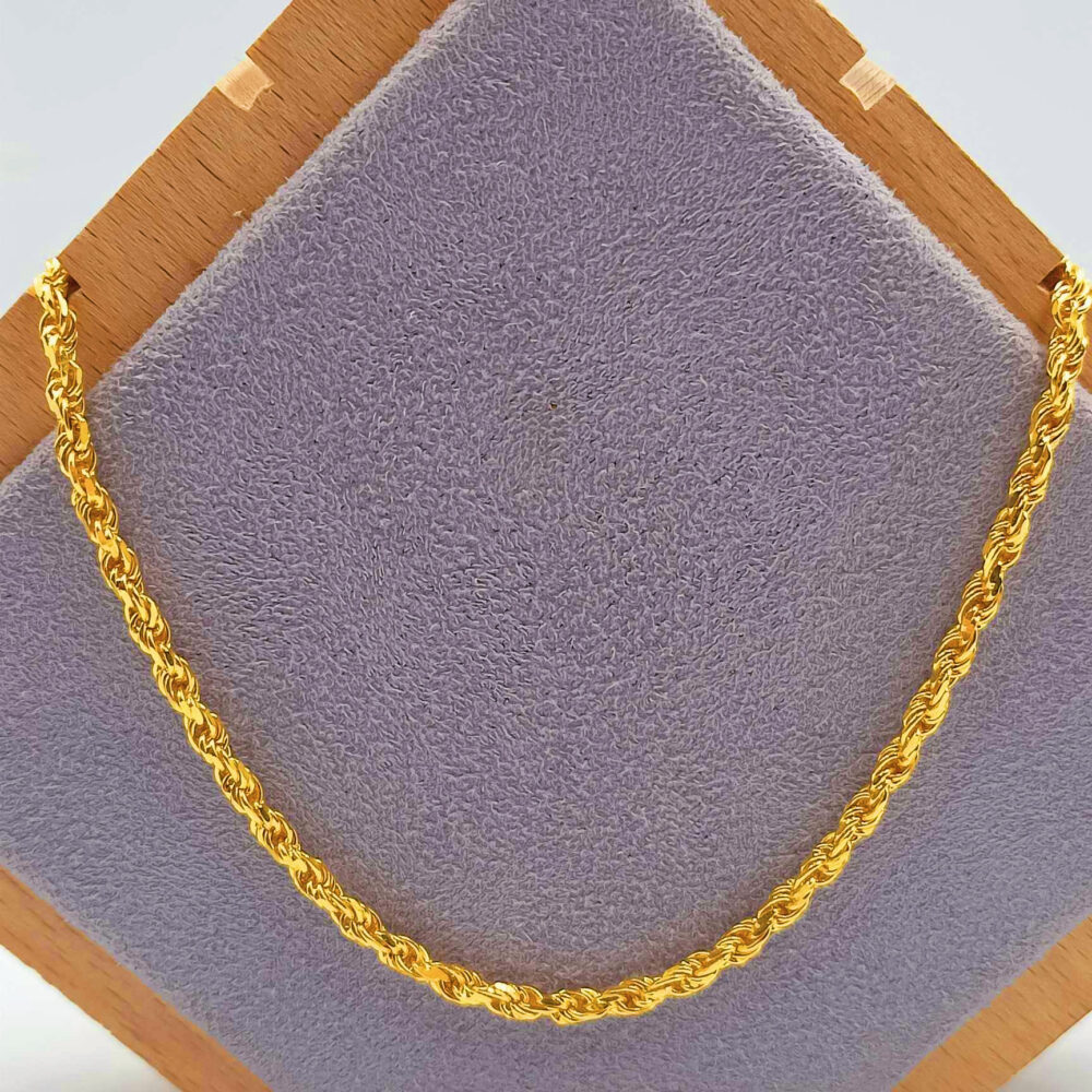 916 Gold Solid Rope Chain (24gm+)