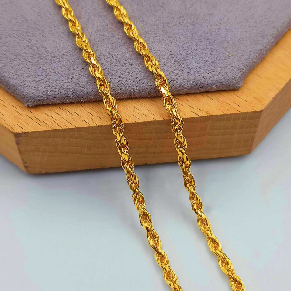 916 Gold Solid Rope Chain (24gm+) - Image 2