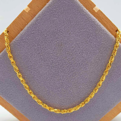 916 Gold Solid Rope Chain (24gm+)