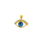 916 Gold Anti Evil Eye Zirconia Pendant