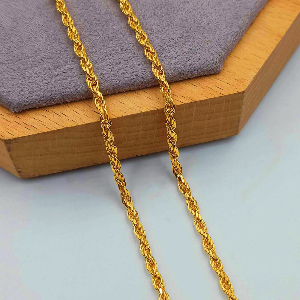 916 Gold Solid Rope Chain (15gm+) - Image 2