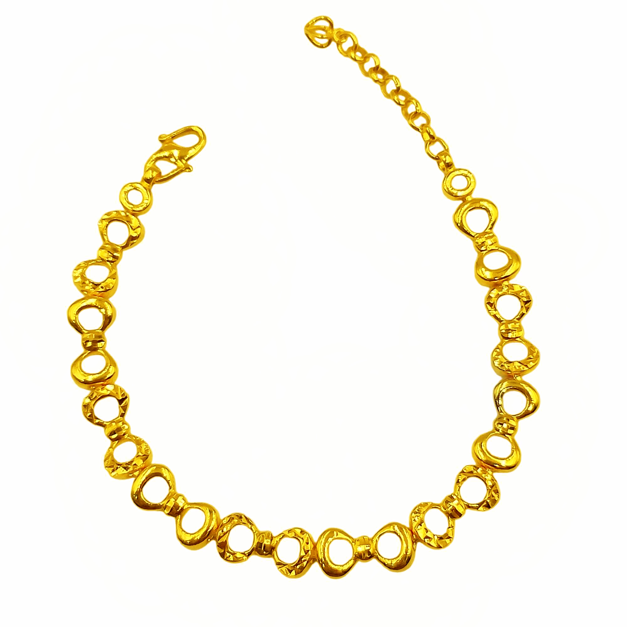 916 Gold Ribbon Tie Bracelet - Image 2