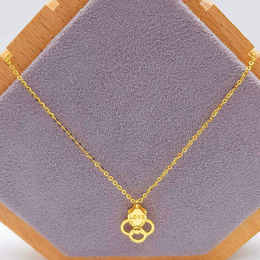 916 Gold Love Locket Necklace