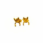 916 Gold Bunny Stud Earrings