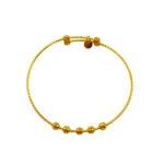 916 Gold Ball Baby Bangle ( Adjustable )