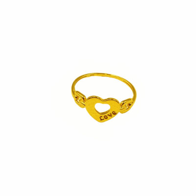 916 Gold Heart Love Ring