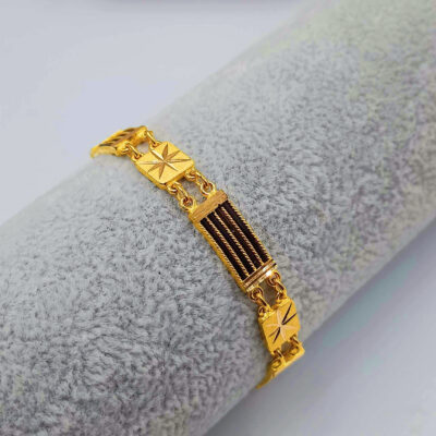 916 Gold Elephant Hair Bracelet ( 4 Layer )