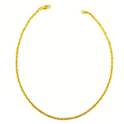 916 Gold Cable Anklet (万字)