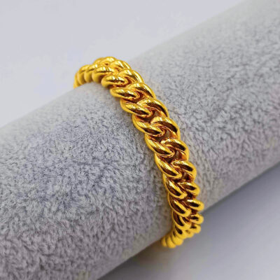 916 Gold Fishbone Bracelet ( S Hook )