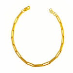 916 Gold Fancy Plain Link Bracelet