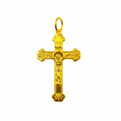 916 Gold Jesus Cross Pendant