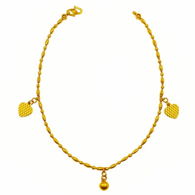 916 Gold Tube Bead Anklet