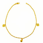 916 Gold Tube Bead Anklet