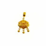 916 Gold Prosperity Ruyi Lock Pendant Charm