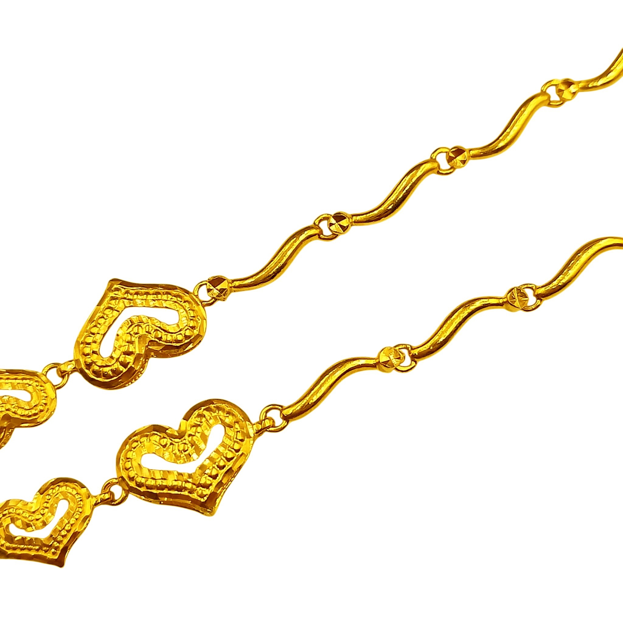916 Gold Heart Necklace - Image 3