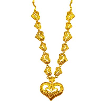 916 Gold Heart Necklace