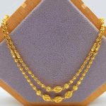 916 Gold 2 Layered Ball Necklace