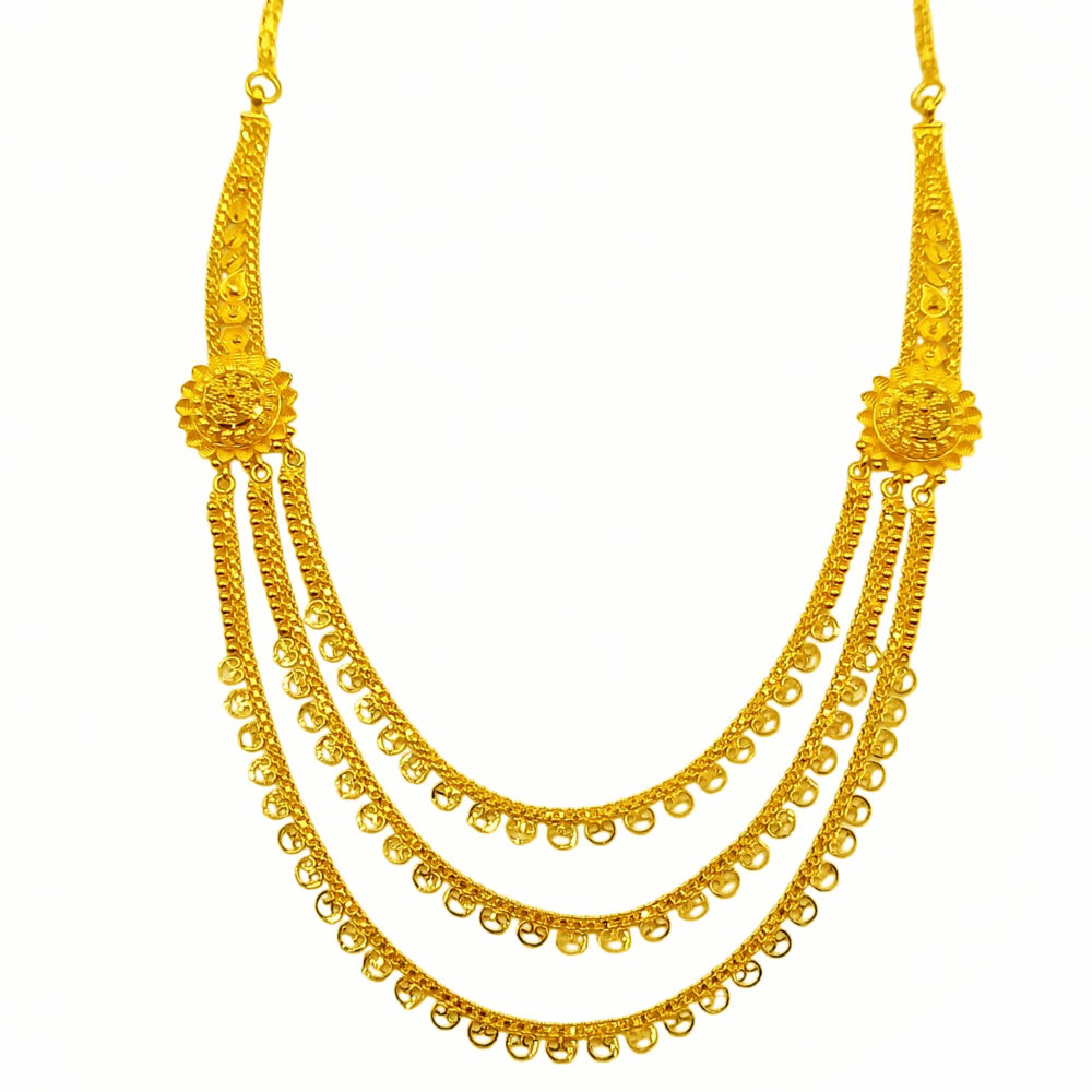 916 Gold Bombay 3 Layer Necklace - Image 2