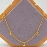 916 Gold Dangling 7 Ball Ice Cream Chain Necklace