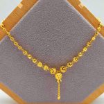 916 Gold Dangling Dubai Ball Necklace