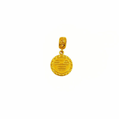 916 Gold Mickey & Love Pendant Charm