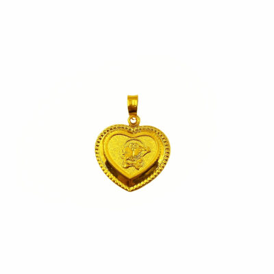 916 Gold Doramon Heart Pendant