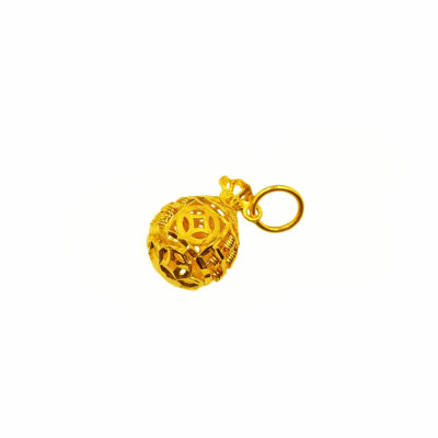 916 Gold Prosperity Abacus Money Bag Pendant