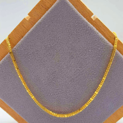 916 Gold Round Cylinder Chain (2mm)