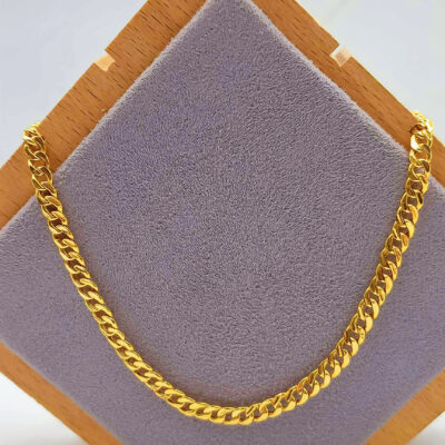 916 Gold Hollow Tan Kou Chain