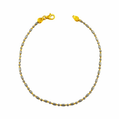 916 Gold Two Tone Ball Bracelet