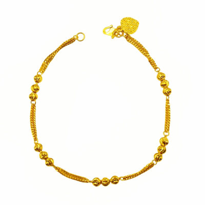916 Gold Layered Ball Bracelet